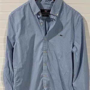 Vineyard Vines Men's Blue Gingham Shirt